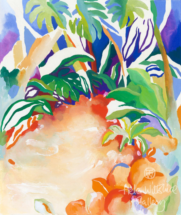 Tropic Garden with Hibiscus